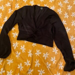 Wild Fable Black Long Sleeve Crop